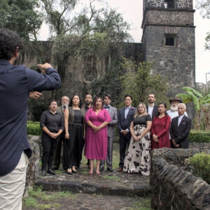 Imagen del colectivo de cantantes que participó en el recital de El Viaje de un Intérprete en el Exconvento.